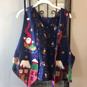 Reversible Ugly Christmas Sweater Vest